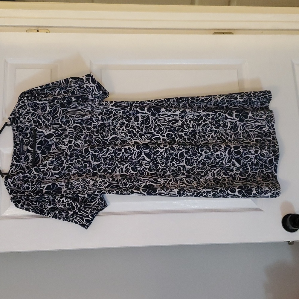 Tommy Hilfiger Navy and White Dress